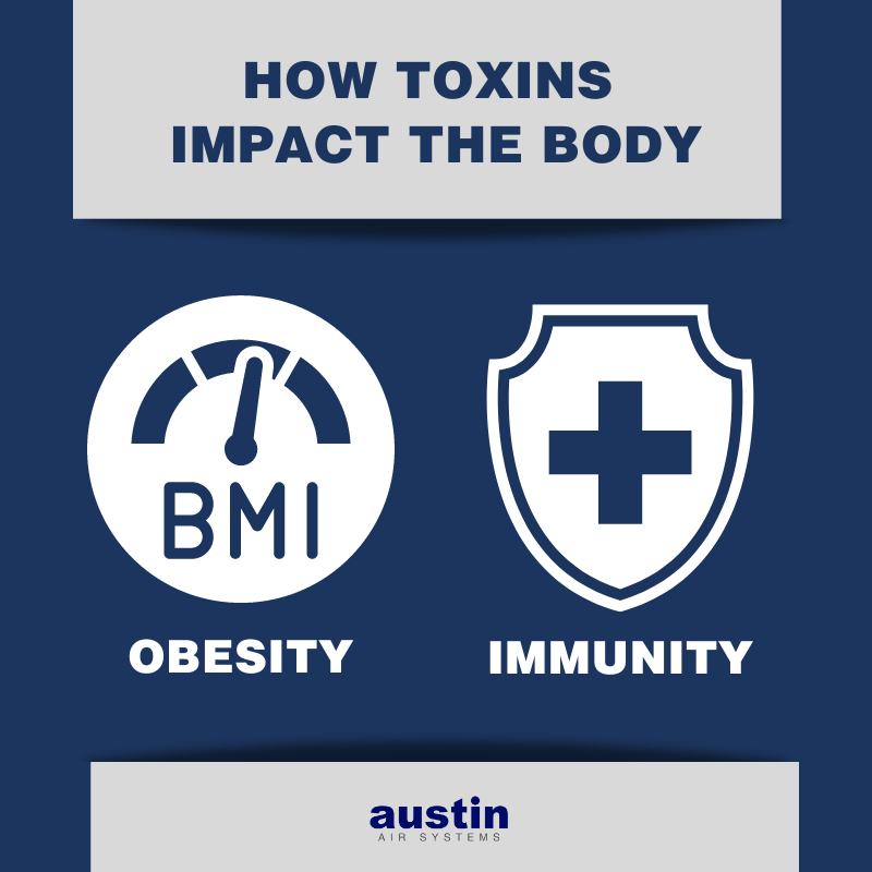 Exposure to common toxins can contribute to obesity and cause immune problems. 