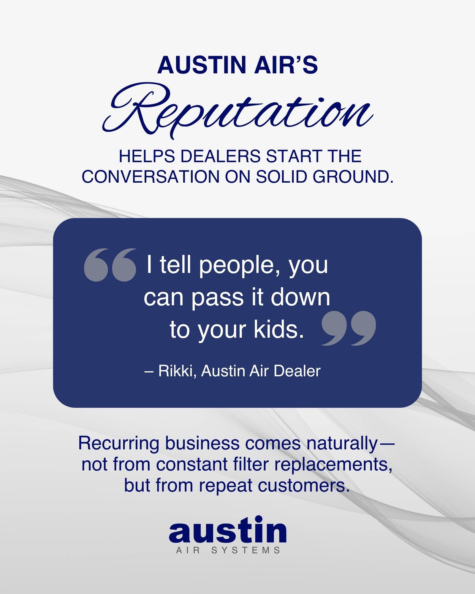 Pull quote that repeats what Rikki says in the article: “I tell people, you can pass it down to your kids.”